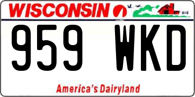 WI license plate 959WKD
