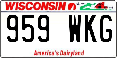 WI license plate 959WKG
