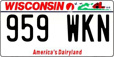 WI license plate 959WKN