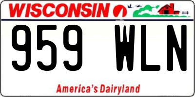 WI license plate 959WLN