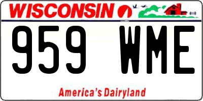 WI license plate 959WME