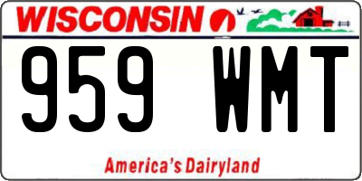 WI license plate 959WMT