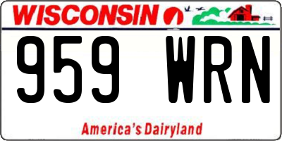 WI license plate 959WRN