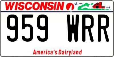 WI license plate 959WRR
