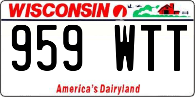 WI license plate 959WTT