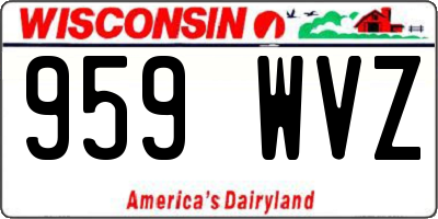 WI license plate 959WVZ