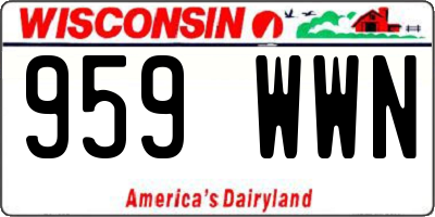WI license plate 959WWN