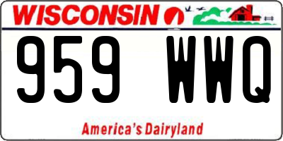 WI license plate 959WWQ