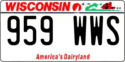 WI license plate 959WWS