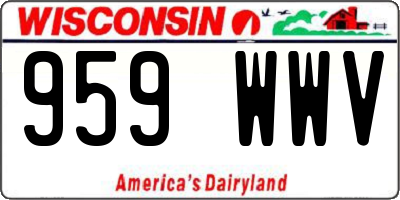WI license plate 959WWV