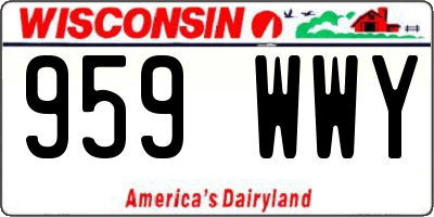 WI license plate 959WWY