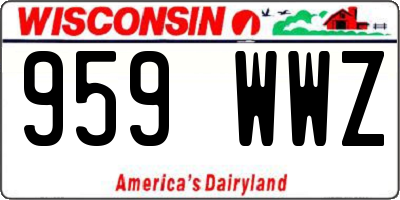 WI license plate 959WWZ