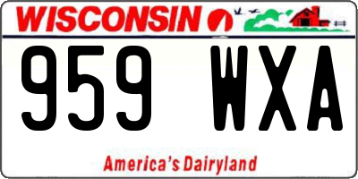 WI license plate 959WXA