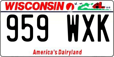 WI license plate 959WXK