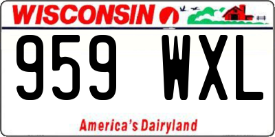 WI license plate 959WXL