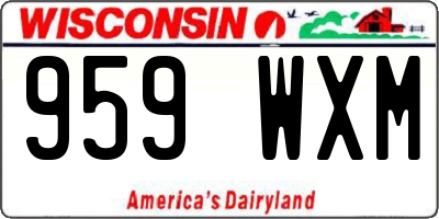 WI license plate 959WXM