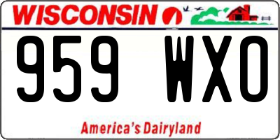 WI license plate 959WXO