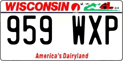 WI license plate 959WXP