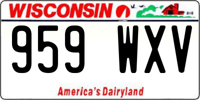 WI license plate 959WXV