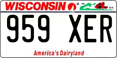 WI license plate 959XER