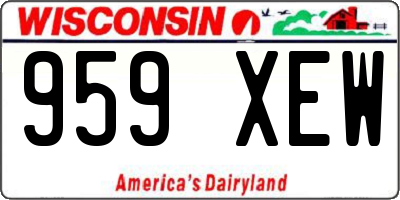 WI license plate 959XEW