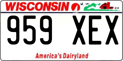 WI license plate 959XEX