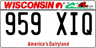 WI license plate 959XIQ