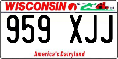 WI license plate 959XJJ