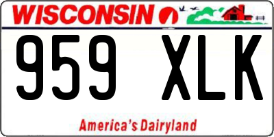 WI license plate 959XLK