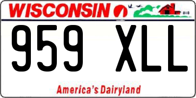 WI license plate 959XLL