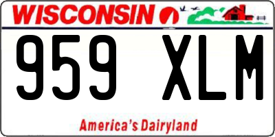 WI license plate 959XLM