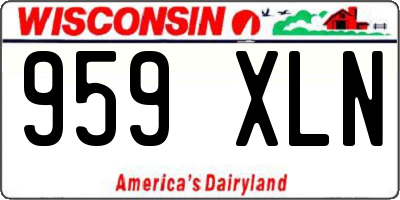 WI license plate 959XLN