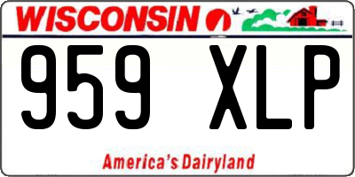 WI license plate 959XLP