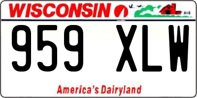 WI license plate 959XLW