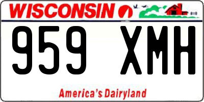 WI license plate 959XMH