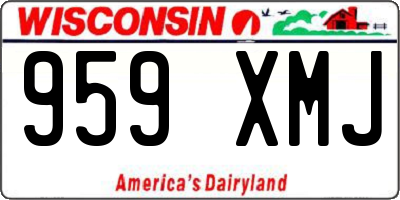 WI license plate 959XMJ
