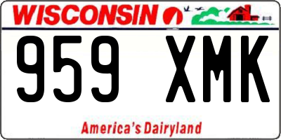 WI license plate 959XMK