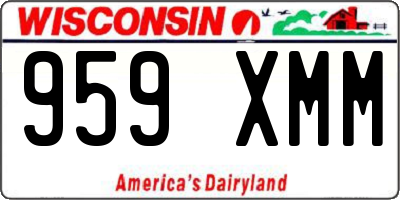 WI license plate 959XMM