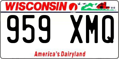 WI license plate 959XMQ