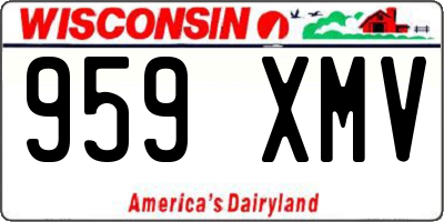 WI license plate 959XMV