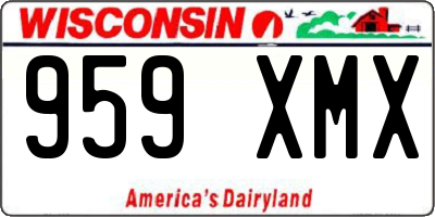 WI license plate 959XMX