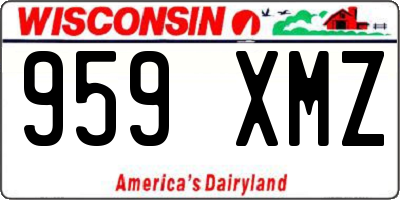 WI license plate 959XMZ