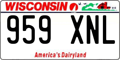 WI license plate 959XNL