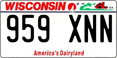 WI license plate 959XNN