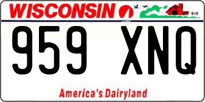 WI license plate 959XNQ