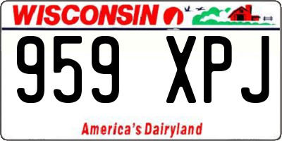 WI license plate 959XPJ