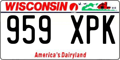 WI license plate 959XPK
