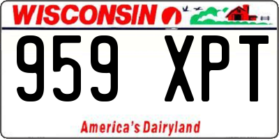 WI license plate 959XPT