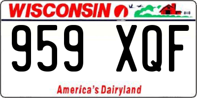 WI license plate 959XQF