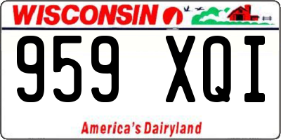 WI license plate 959XQI